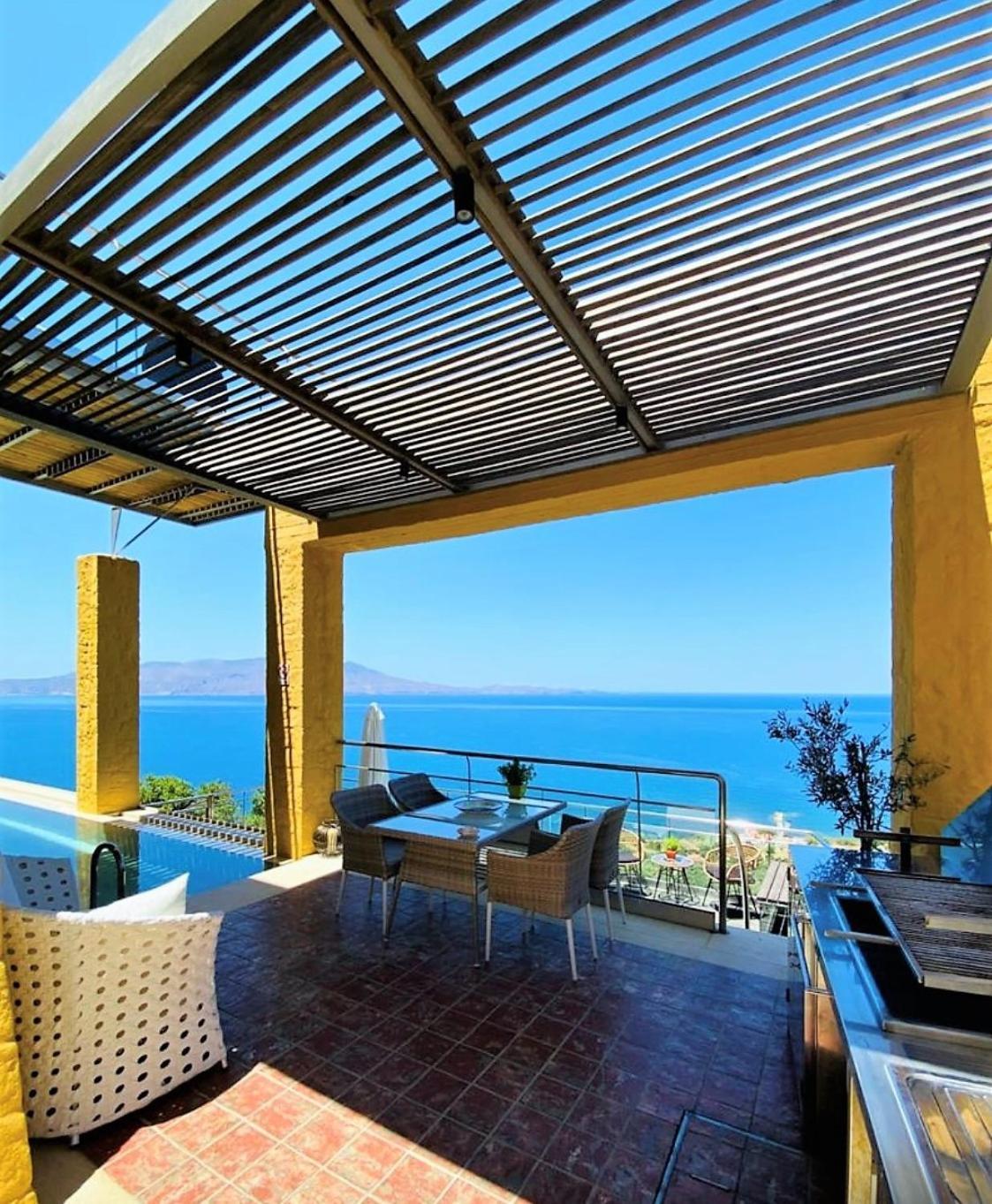 Beachfront Ravdoucha Epavlis Eleni Villa - Pool, Hot Tub, Gym, Sauna, Private Parking, Wifi Chania  Екстер'єр фото